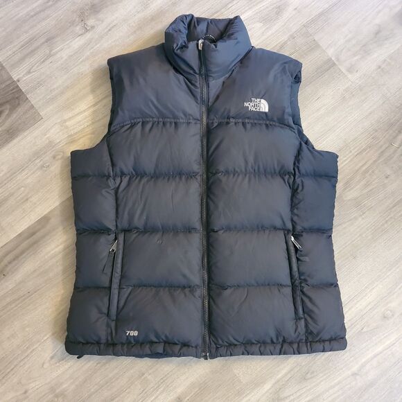 The North Face Vest Womens XL Black Duck Down Puffer Zip 700 Fill Jacket Winter